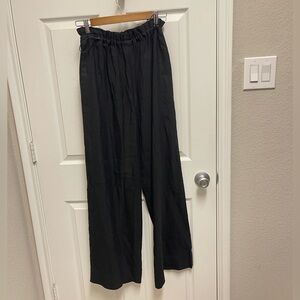 G. by Goop Black Linen Blend Pants
